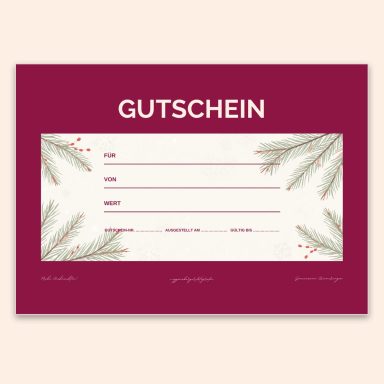 Weihnachten 1 Gutschein-Motiv Weihnachten 1 – Tannenzweige